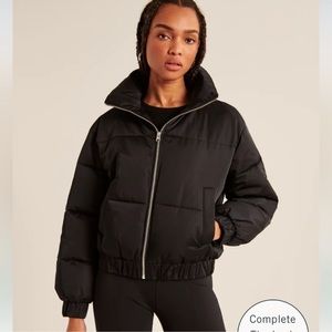 Abercrombie & Fitch ultra puffer jacket, black, NEW